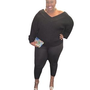 Black oversized sweater set